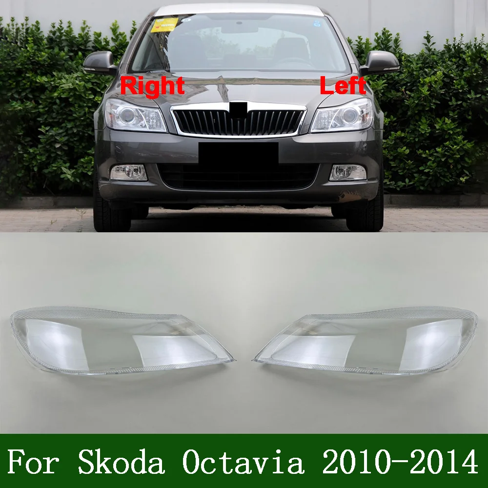 

Headlight Transparent Lens Car Headlight Shell Transparent Lampshade For Skoda 2010-2014 Octavia Headlamp Cover Lens Plexiglass