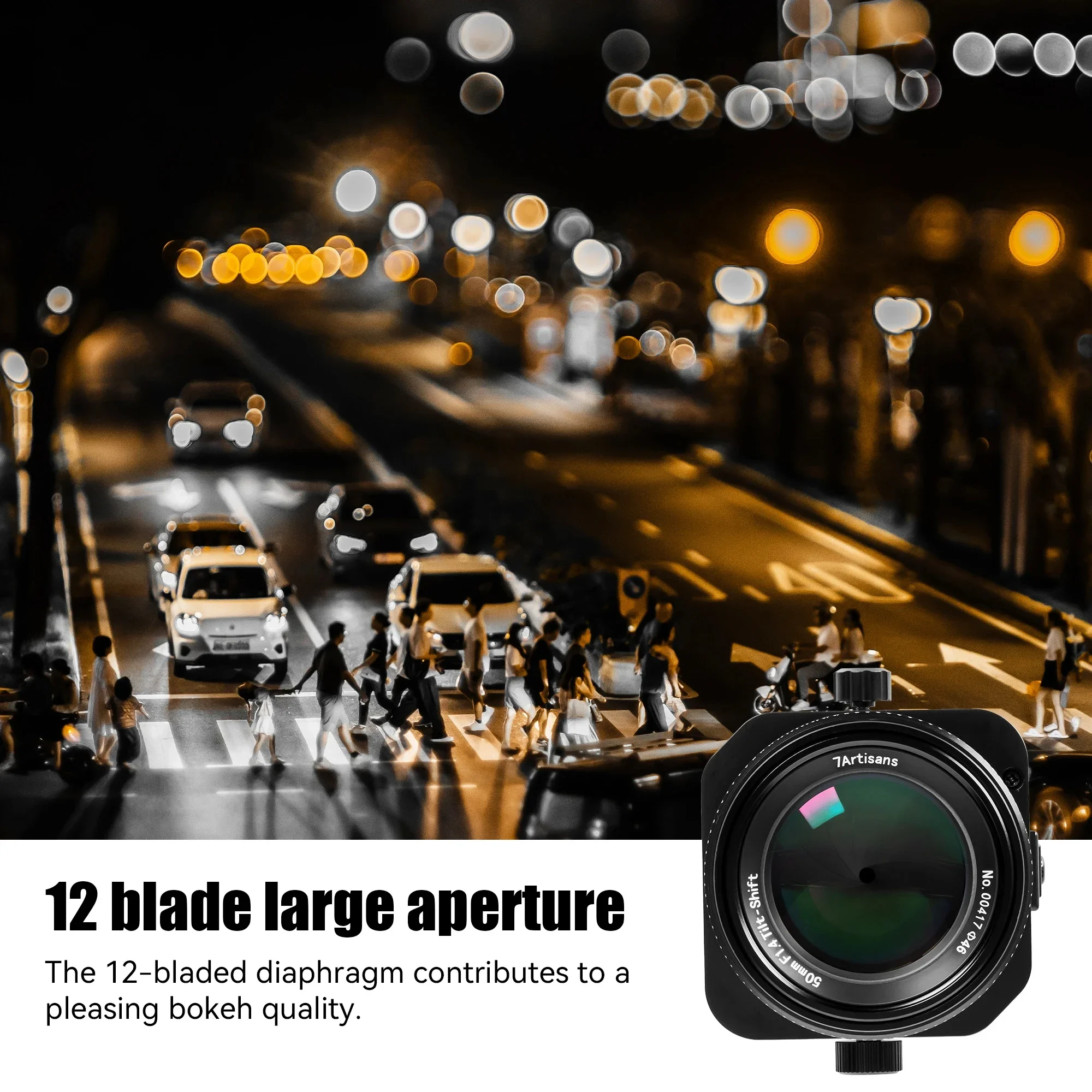 7artisans 50mm F1.4 Large Aperture APS-C Lens with 2-in-1 Tilt-Shift Manual Lens For Sony E FUJIFX Micro 4/3 Mount Camera