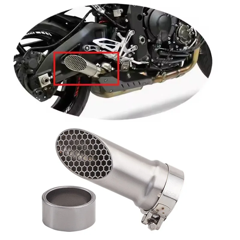 

For Kawasaki Z900 Z900e A2 2017-2022 Escape 60MM Slip-On Motorcycle System Exhaust Link Pipe Stainless Silvery Muffler Tips