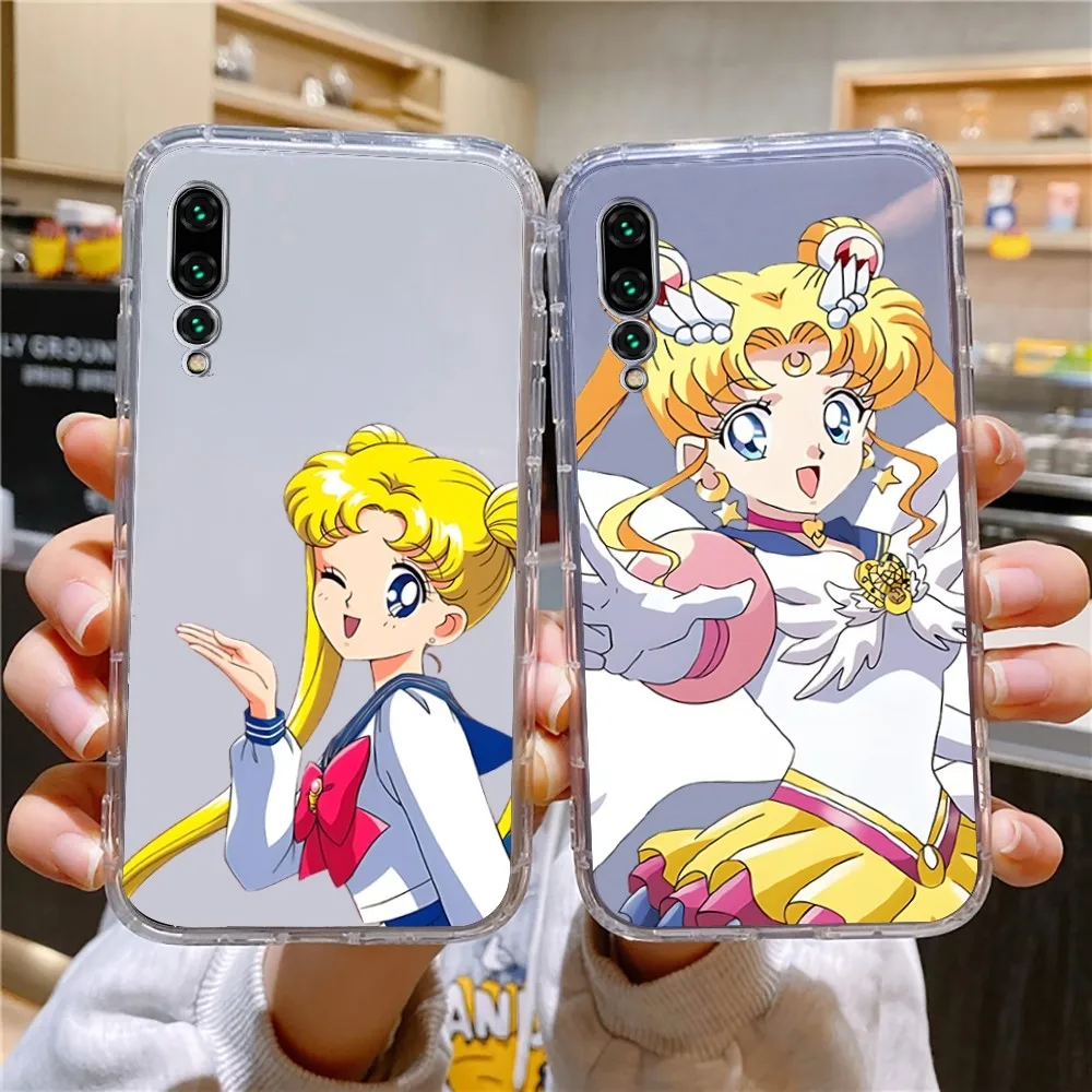 Cartoon S-Sailor M-Moons Phone Case For Xiaomi 11 Redmi Note 11 5G 8T 9A 9 10T Note8Pro Note9 12SUltra Transparent Case