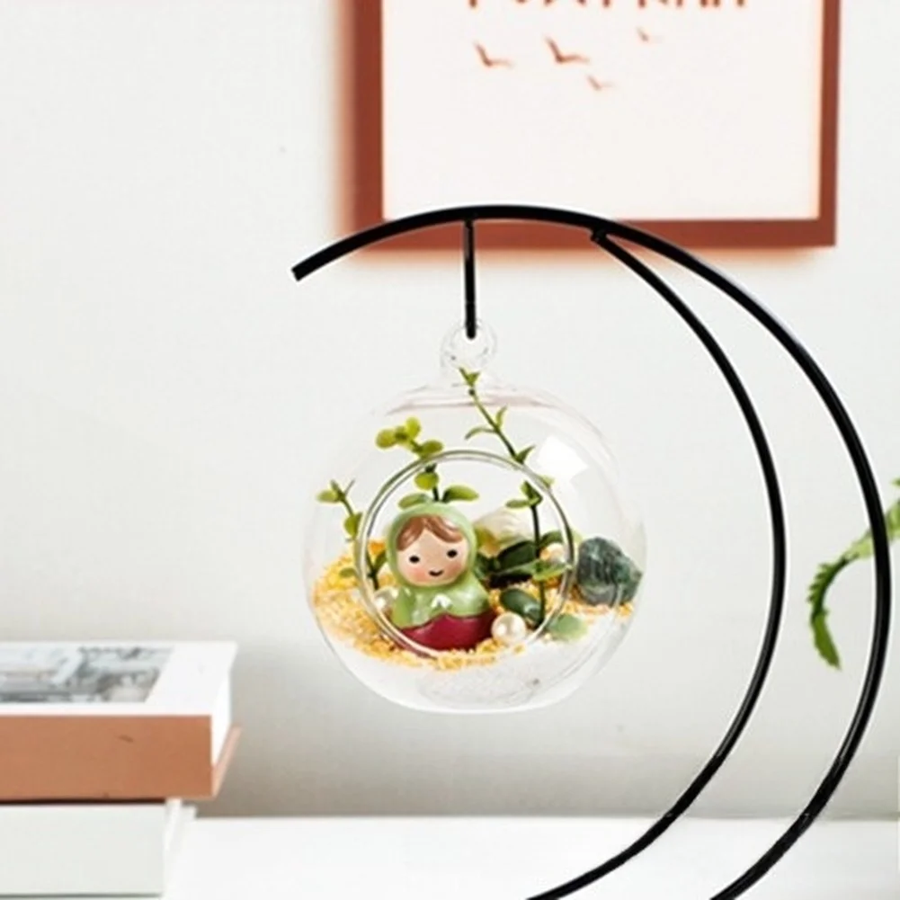 For Hanging Plants Moon Plant Hanger Moon Holder Moon-shaped Silhouette Sturdy Iron Construction High-temperature Baked Paint