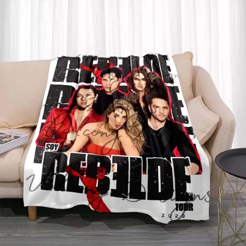 Coperta di peluche di flanella alla moda RBD Rebelde e Shakira sublimazione morbida coperta calda camera da letto divano coperta coperte per letti