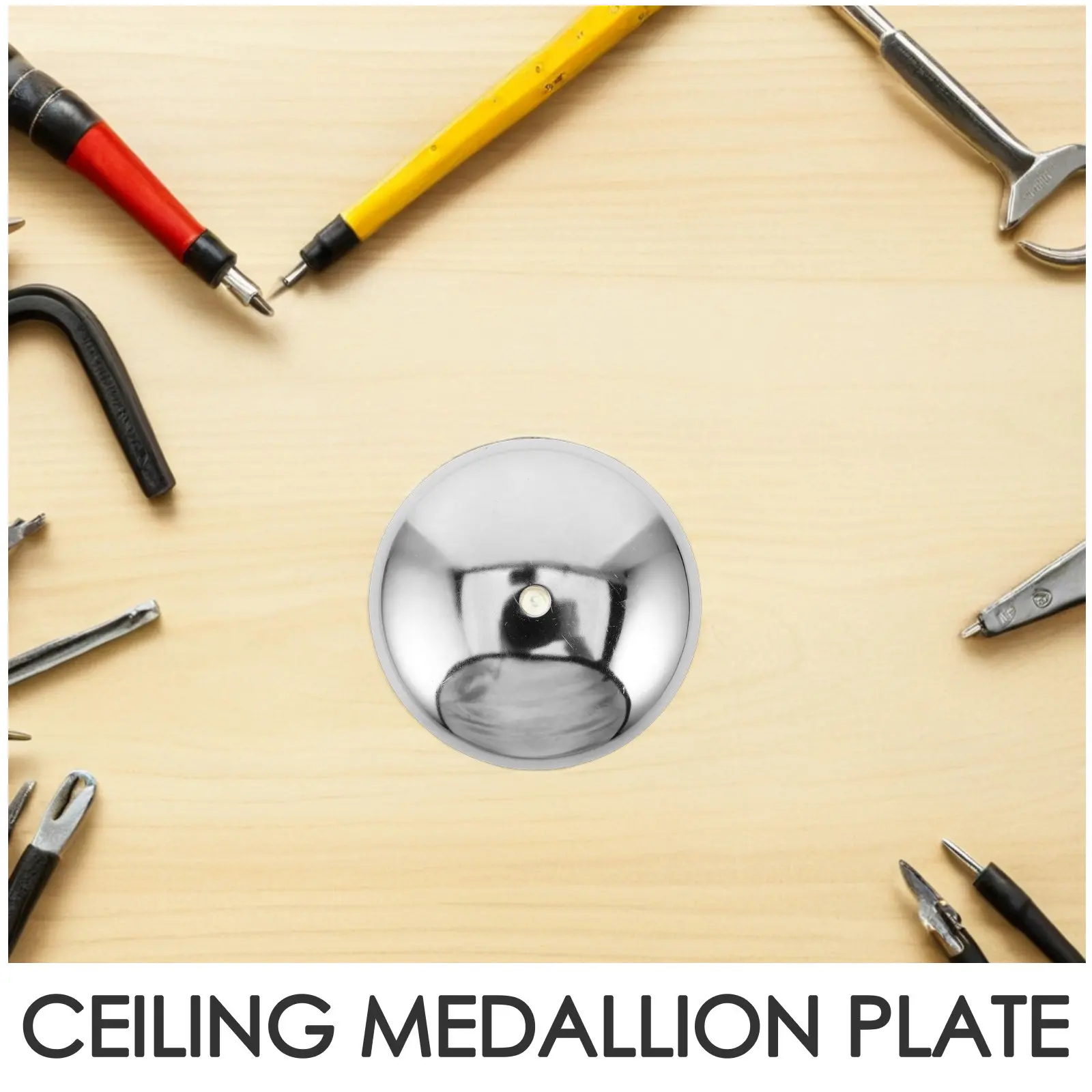 4Pcs Ceiling Light Fixture Cover Metal Ceiling Medallion Plate 4.7 Dia Pendant Lamp Base Cover DIY Round Light Canopy