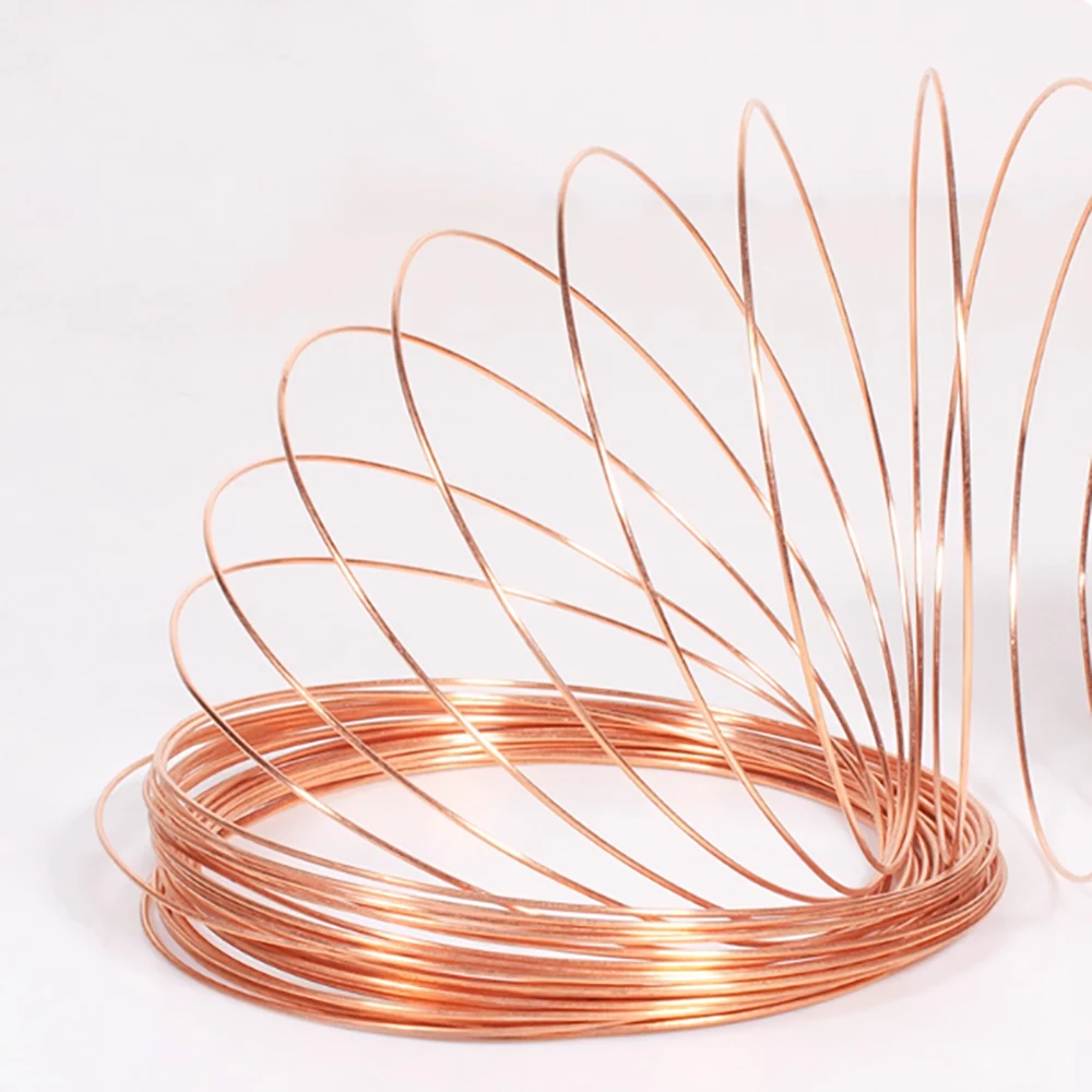 

1Kg Dia 0.2/0.3/0.4 /0.5/0.6 0.8/1/2/3/4/5mm Bare Copper Wire Pure Copper Wire T2 Copper Coil Conductive Copper Wire, Bare Line