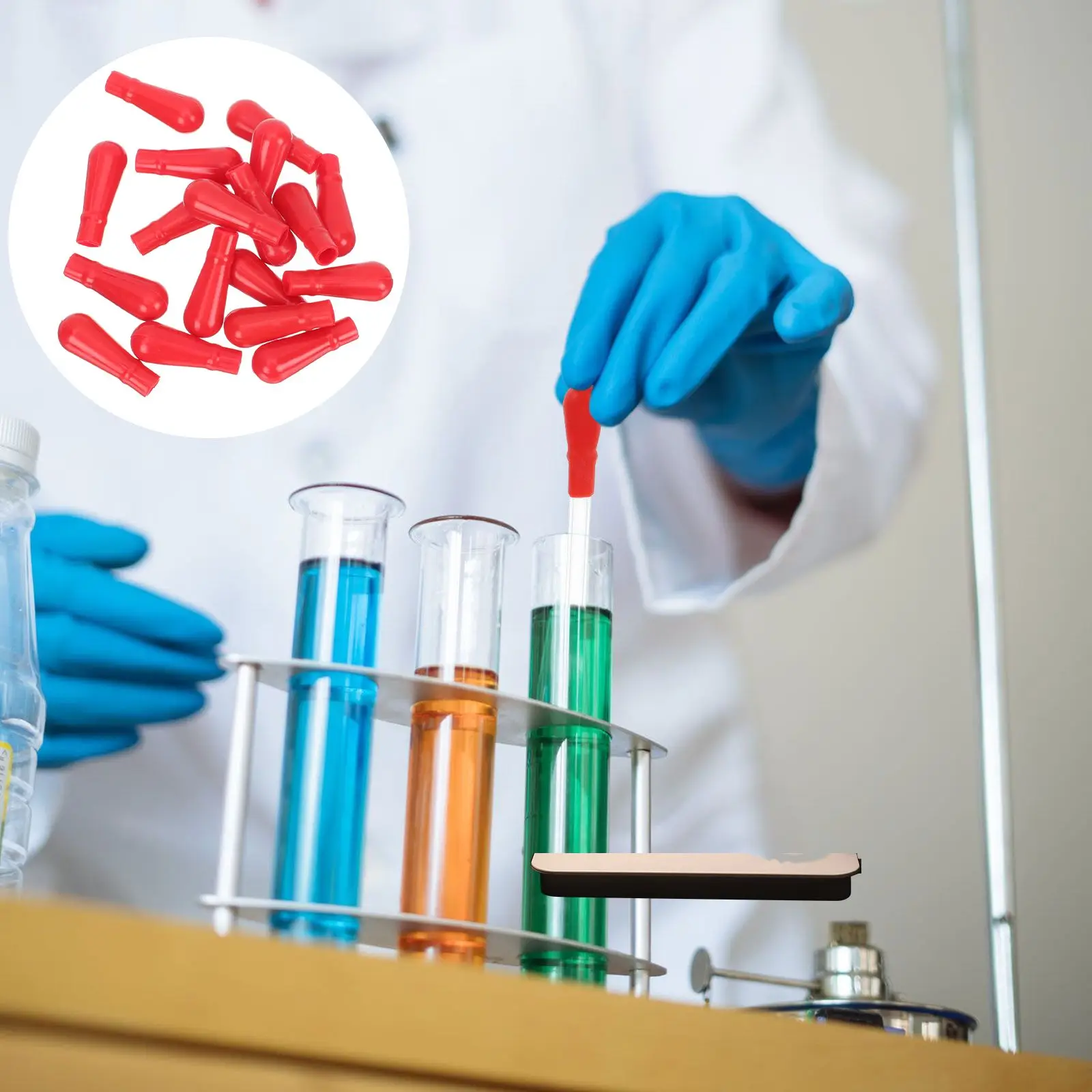 50pcs Glass Plug Squeezable Silicone Caps Lab Pipette Tools Rubber Pipette Dropper Caps Bulb Tips Replacement