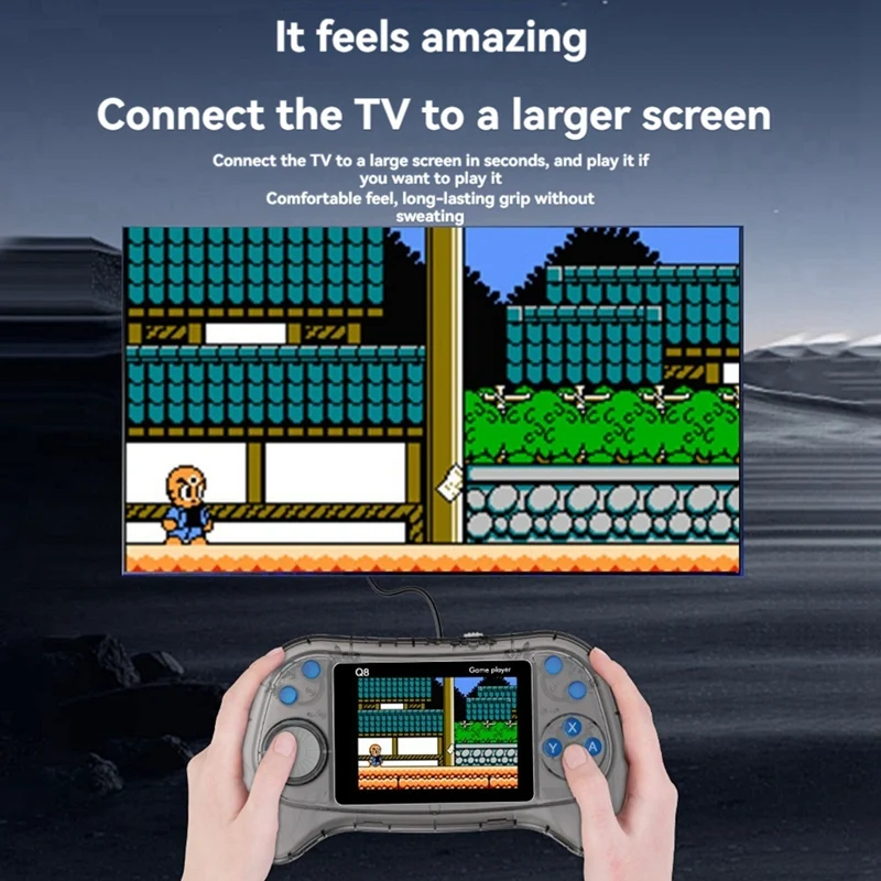 New-Q8 Handheld Game Console 3.0 Inch Scherm 800-In-1 Klassieke Games Retro Game Console Ondersteuning TV Verbinding voor Kinderen