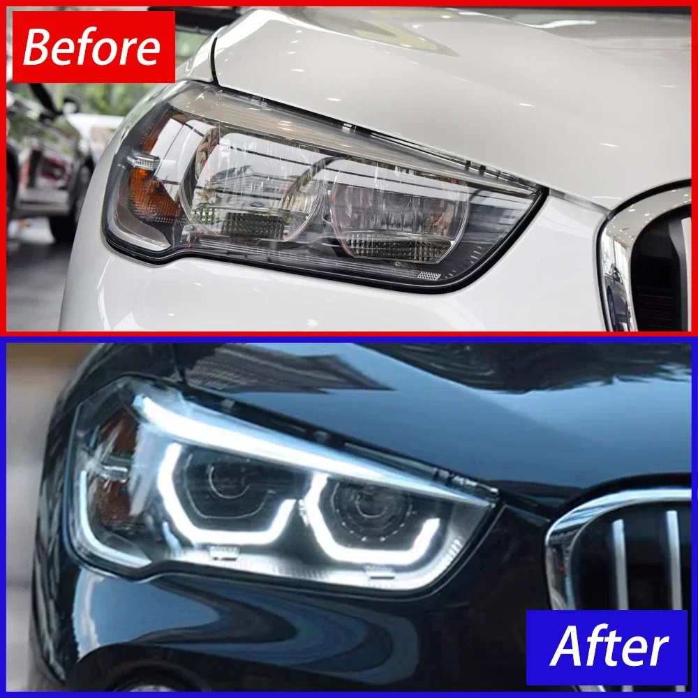 Auto Headlights For Bmw X1 2016-2019 F48 F49 LED Car Front Lamps Assembly Upgrade High Configure Projector Lens Accessories