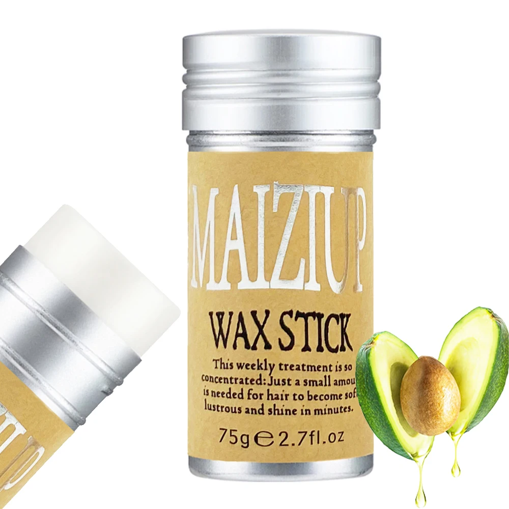 

MAIZIUP Hair Wax Stick For Wig 75g Hair Wax Stick Gel Cream Non-Greasy Style Hair Wax Stick For Men Women Broken Hair Artifact