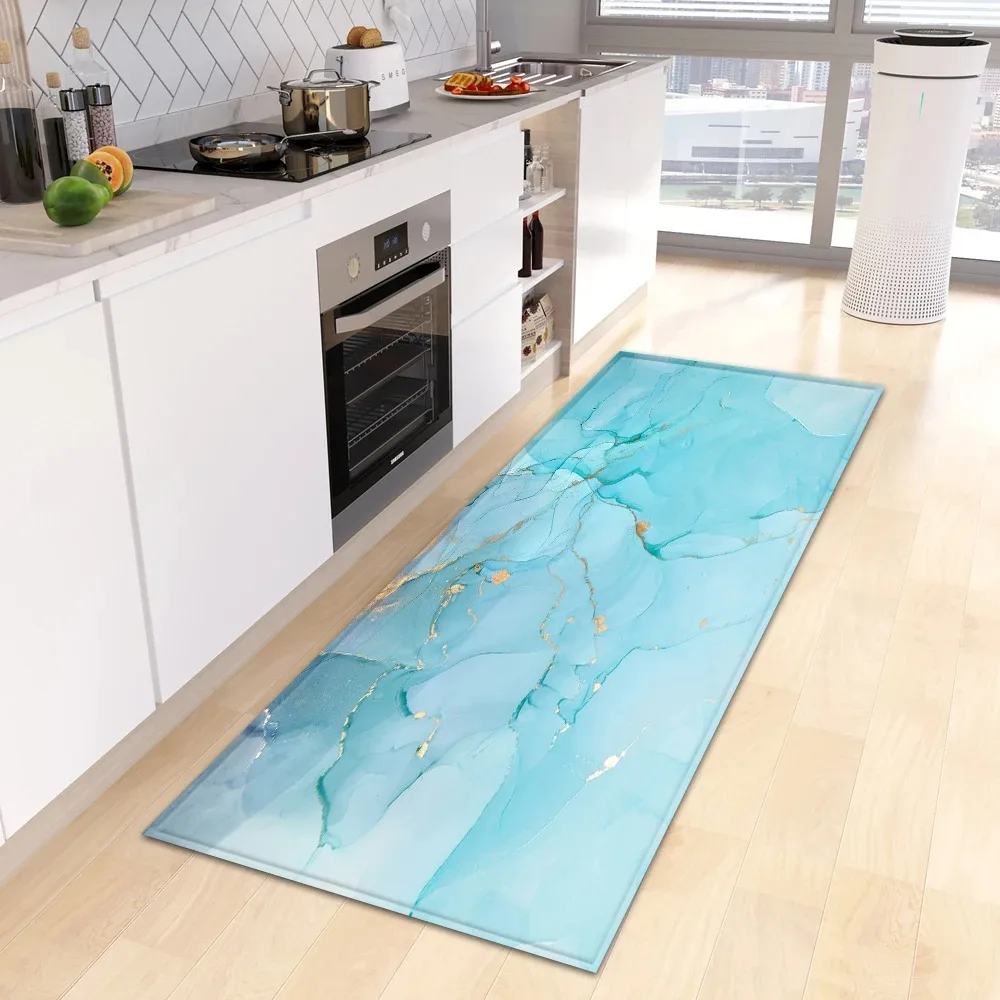 Simple Marble Texture Pattern Home Kitchen Floor Mat Door Front Decoration Floor Mat