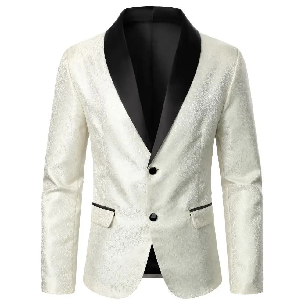 Traje con textura Textural para hombre, Blazer de lujo, estilo informal de negocios, Top para hombre, traje para boda, padrino de boda, actuación en