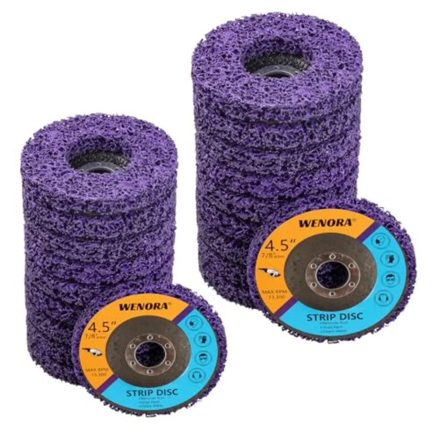 

Angle Grinder Rust Removal Application: Steel Strip Discs Gray 20-Pack for Efficient Paint Rust Weld and Oxidation Cleaning on