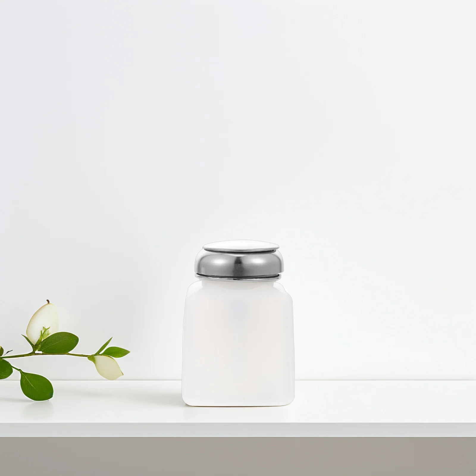 2 szt. 100 ml Antystatyczna butelka na alkohol ze stali nierdzewnej z pompką do płynów do pielęgnacji paznokci, pojemnik odporny na wilgoć, wielokrotnego użytku