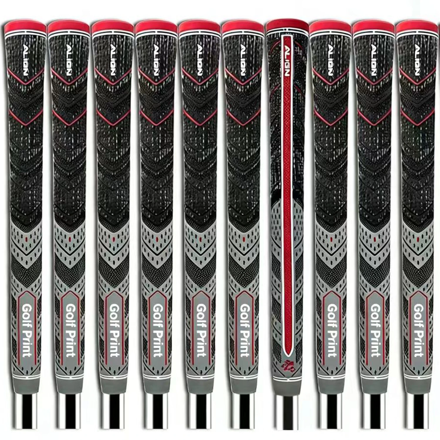 

golfprint Golf Irons Grip Midsize Standard Grey Golf Club Grips Carbon Cotton Yarn Iron and Wood Grips