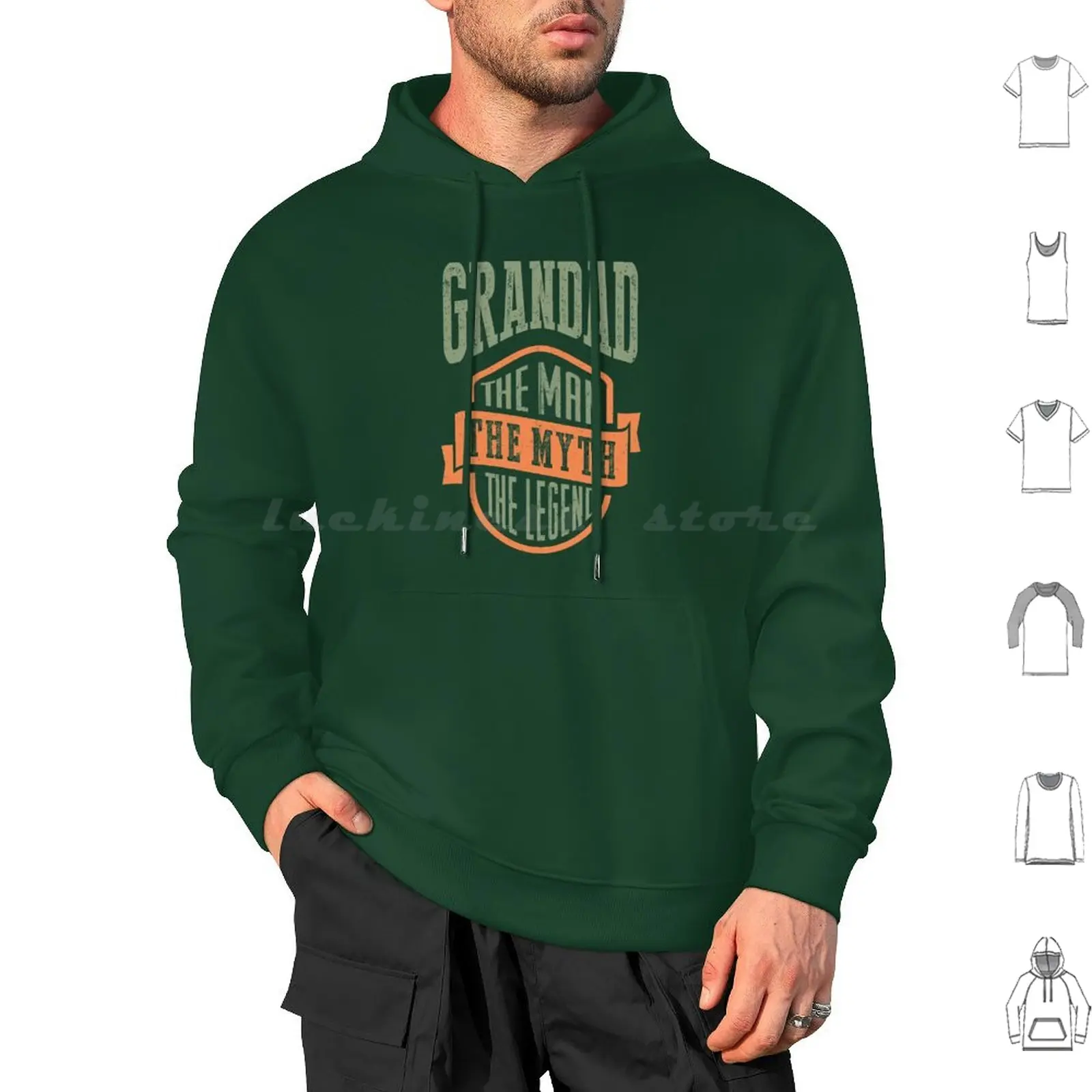 Grandad The Man The Myth | T-Shirt Gift! Hoodie cotton Long Sleeve Grandad Grandpa Grandparents Grandparent Grandad