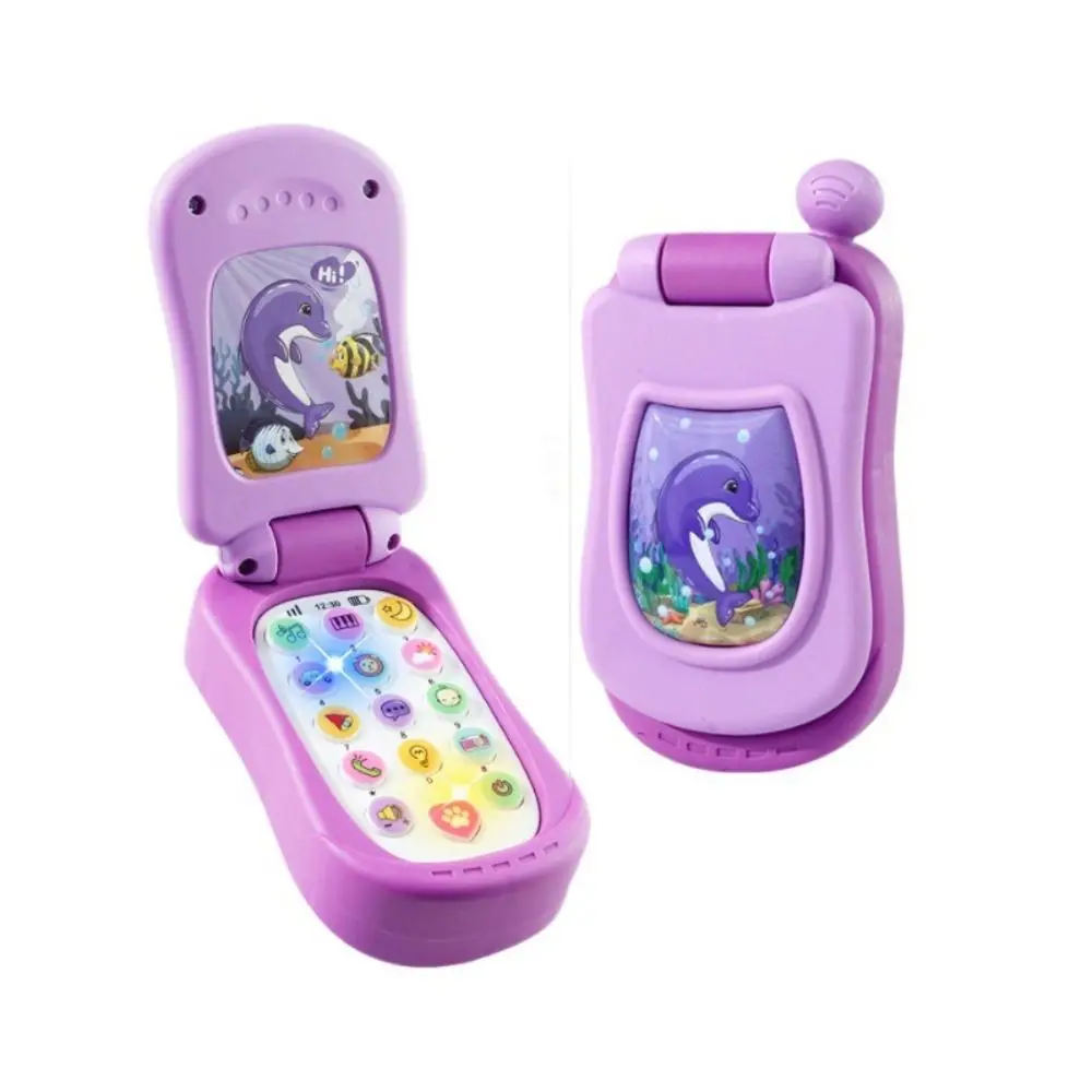 Flip Cover Simulation Flip Phone Musical Toys Safe Design Early Education Toy Voice Toy Electronic Phones Music Phone Toy