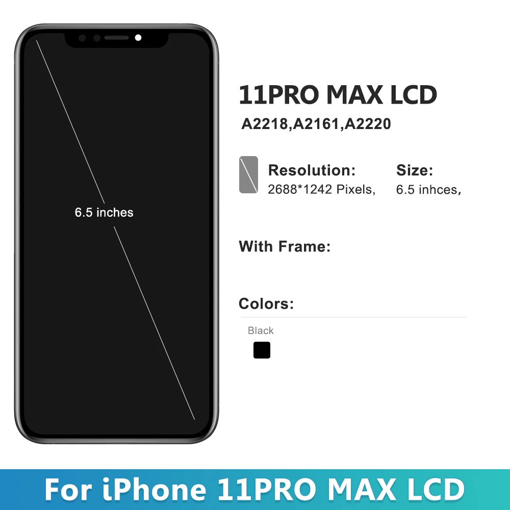 LCD Screen For iPhone 11 Pro Max Display Screen Display Digitizer Assembly LCD Replacement For iPhone11 Pro Max LCD Display