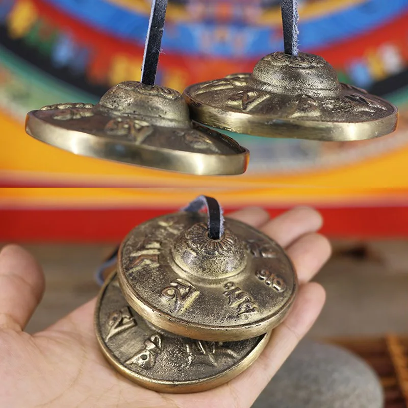 Nepalese Hand-Bumping Bell, National Percussion Instrument, Tantric Dharma bells will hit the bells, Pure Copper, Home Decor