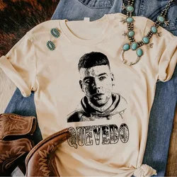 Quevedo t-shirts women funny top female anime clothing