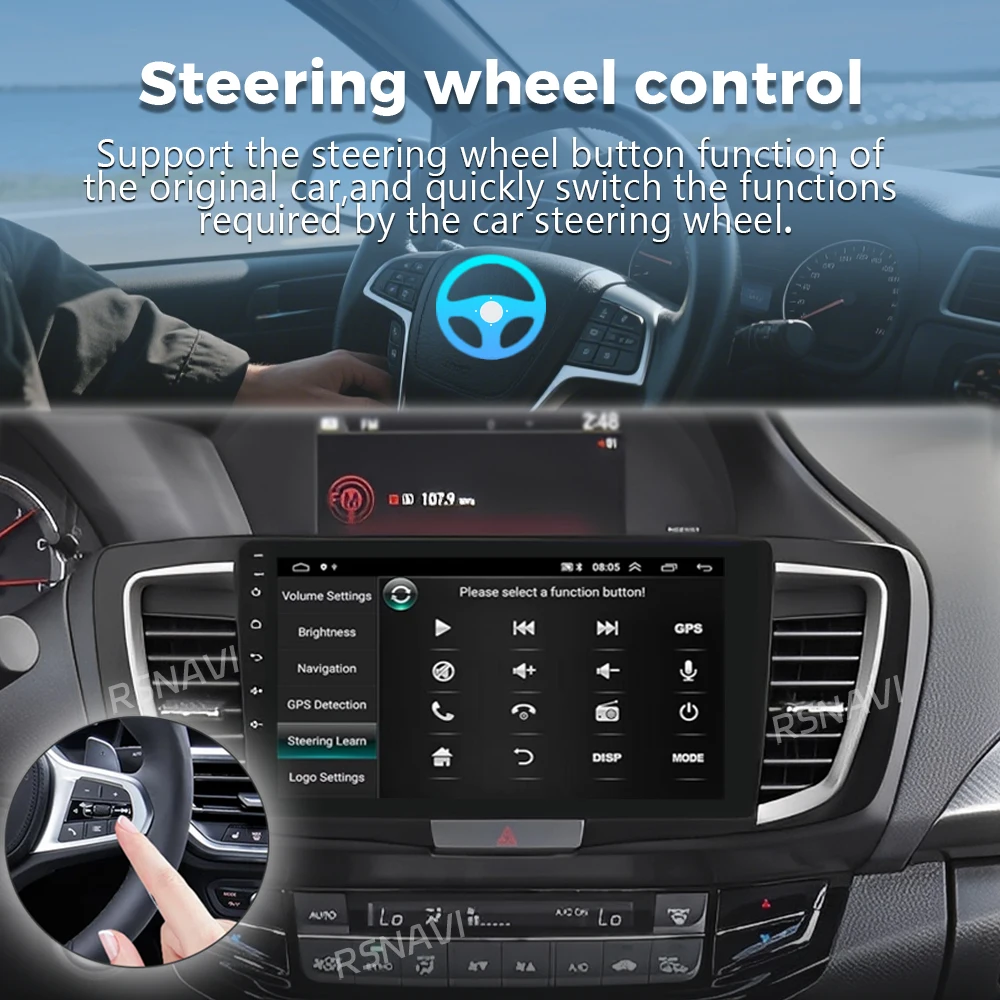 Android 15 Car Radio For Honda Accord 9 2013 2014 2015 2016 2017 Navigation GPS Multimedia Video Player Stereo 2 DIN WiFi+4G BT
