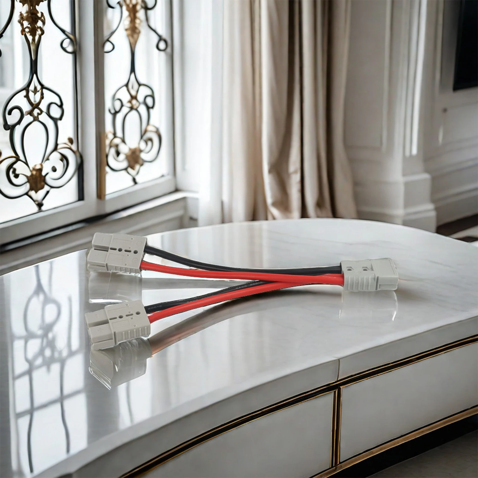 120A Dual Y Adapter with 6AWG Cable Compatibility for High-Reliability Power Connections in RV Marine and Bus Systems