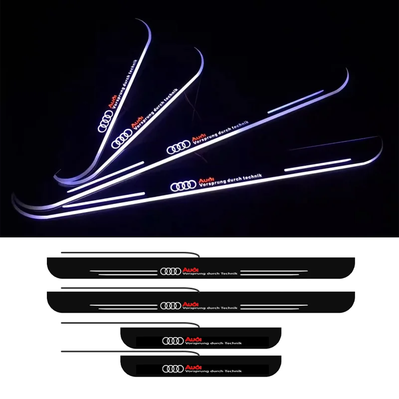 

Trim Pedal LED Car Light Door Sill Scuff Plate Pathway Dynamic Streamer Welcome Lamp For AUDI A3 A4 A5 A6 A7 S3 S4 S5 S6 S7 Q7