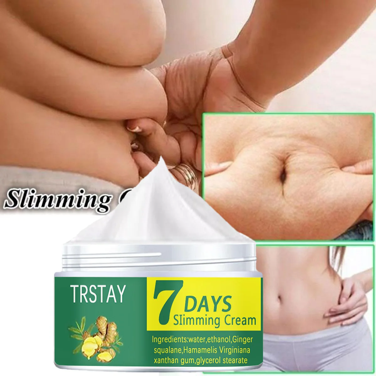 Massage cream Ginger Fat Burning Weight Loss Full Body Slimming Cream moisturizer face cream  skin whitening