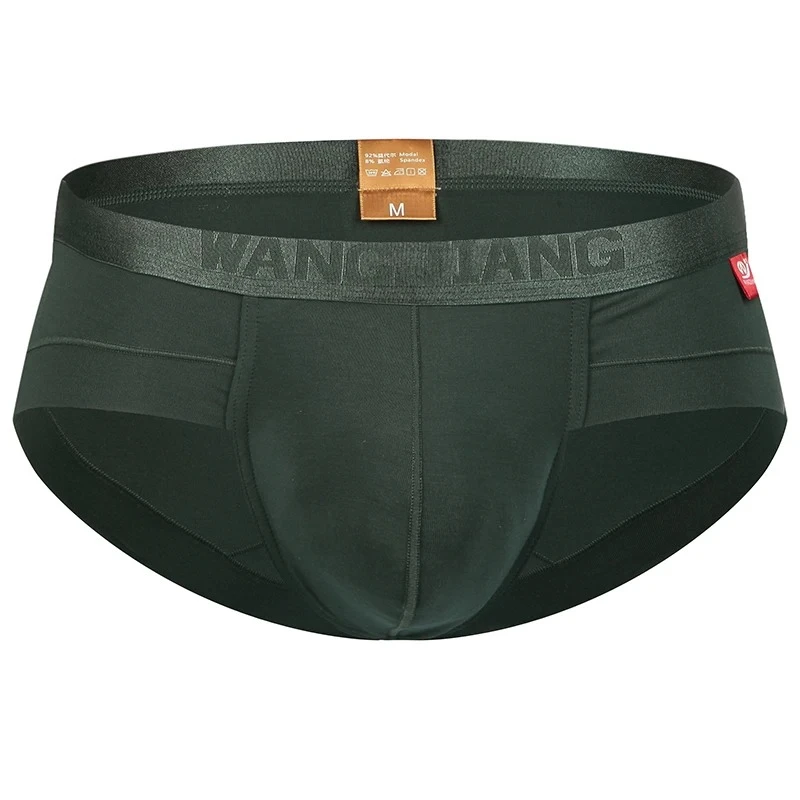 

Modal Bulge Briefs for Men Sexy Low Waist U Covnex Pouch Brief Solid Color Breathable U-Convex Pouch Comfortable Daily Underwear