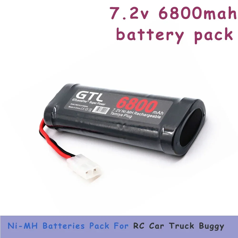 2024 NEW Brand New 7.2V 6800mAh Battery NiMH Battery Pack for RC Truck Fuel Tank Nickel Metal Hydride Gray Super Power and More