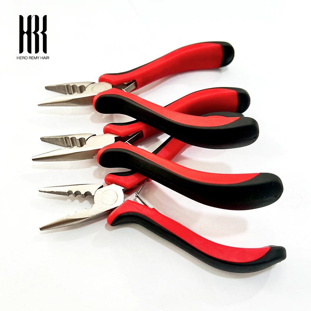 Alicate de extensão de cabelo, ferramentas de 3 furos, alicate para micro anéis/links, extensões de cabelo de penas, cápsula, remoção de pinças