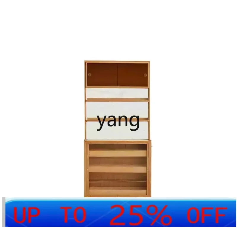 

LH small apartment rock slab ultra-thin dining side cabinet dining table integrated folding wine cabinet against the wall