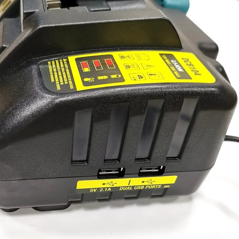 Battery Charger For Dewalt 20V Lithium-ion Battery DCB104 DCB102 Li-Ion Battery DCB118 DCB1418 DCB140 DCB183 DCB200 USB Out 5V