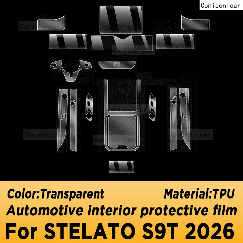 For STELATO S9T 2026 Panel Navigation Automotive Interior Screen TPU Protective Film Anti-Scratch Sticker