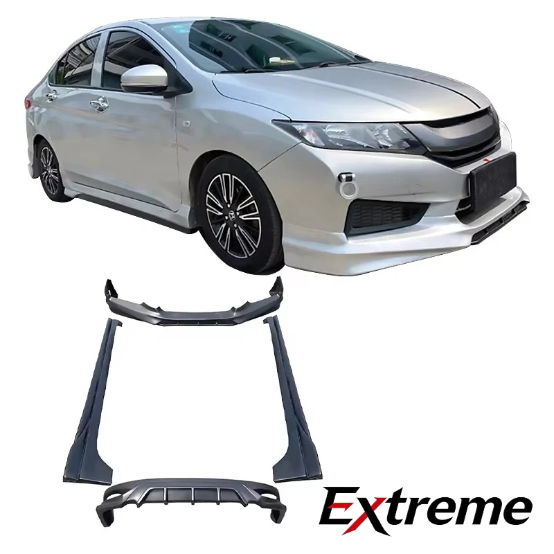 Hot Selling Car Body Kit for 2012-2014 Honda City Front Lip Rear Lip Side Skirts No Color ABS Material