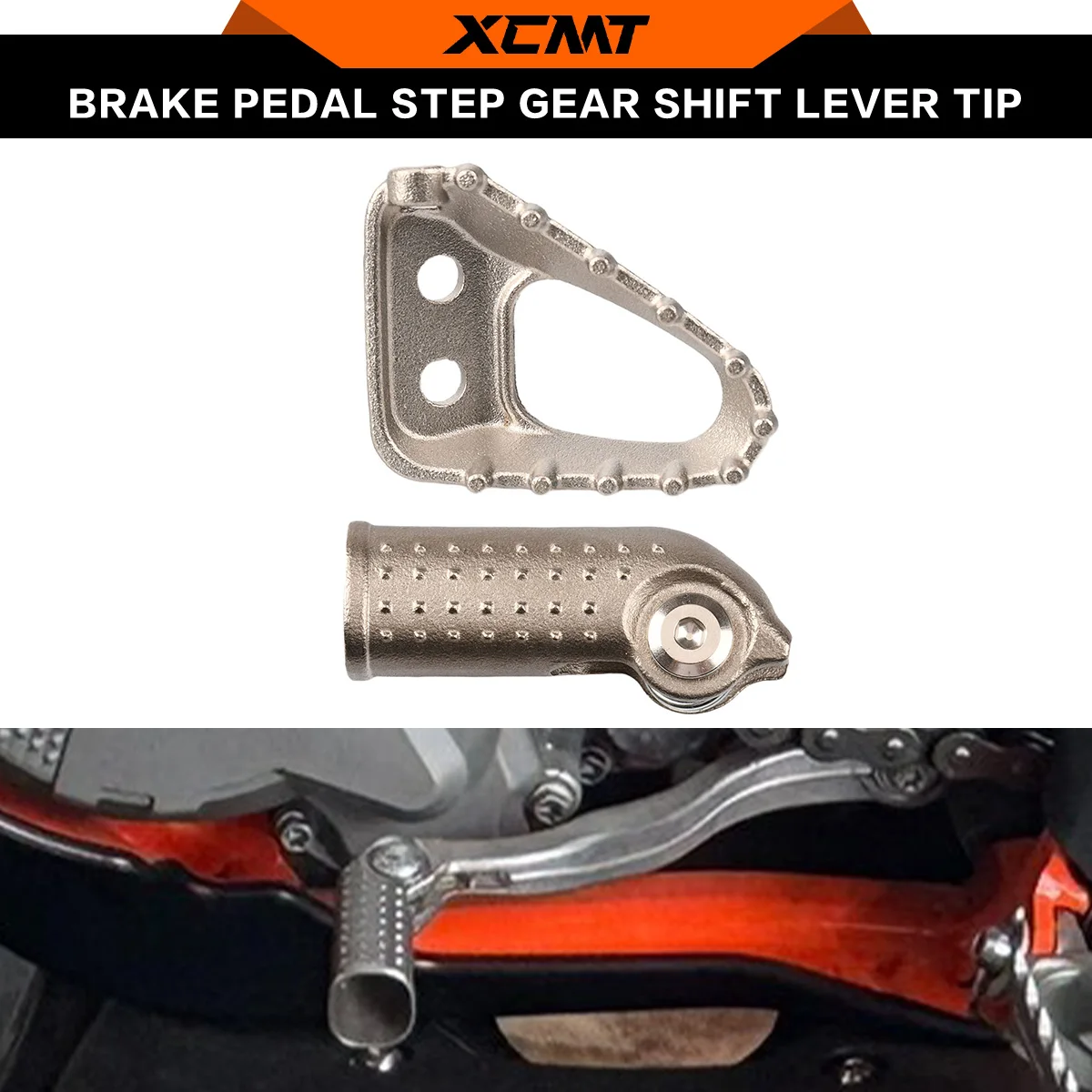 Motorcycle Stainless Steel Rear Brake Pedal Step Gear Shift Lever Tip For KTM 125-500 EXC EXCF SX SXF XC XCF XCW TPi 2016-2025