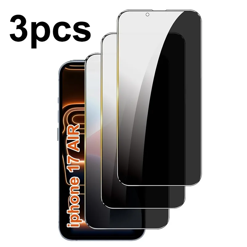 3 Stück Sichtschutz-Displayschutzfolie für iPhone 17PRO 16 15 14 13 12PRO MAX Anti-Spy-Schutzhülle aus gehärtetem Glas, kratzfest