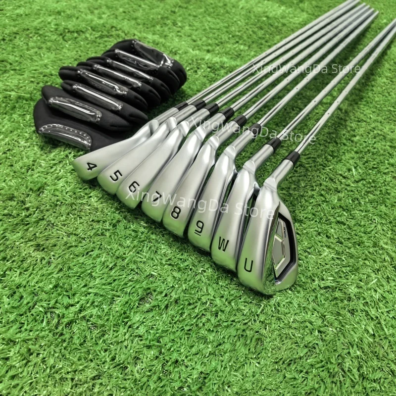 

Мужские гольф-клюшки 2025 года, новые, серебристые, G440, 8 штук (4-9WU), с шафтами R/S/SR Flex (сталь/графит), с чехлами для головок клюшек
