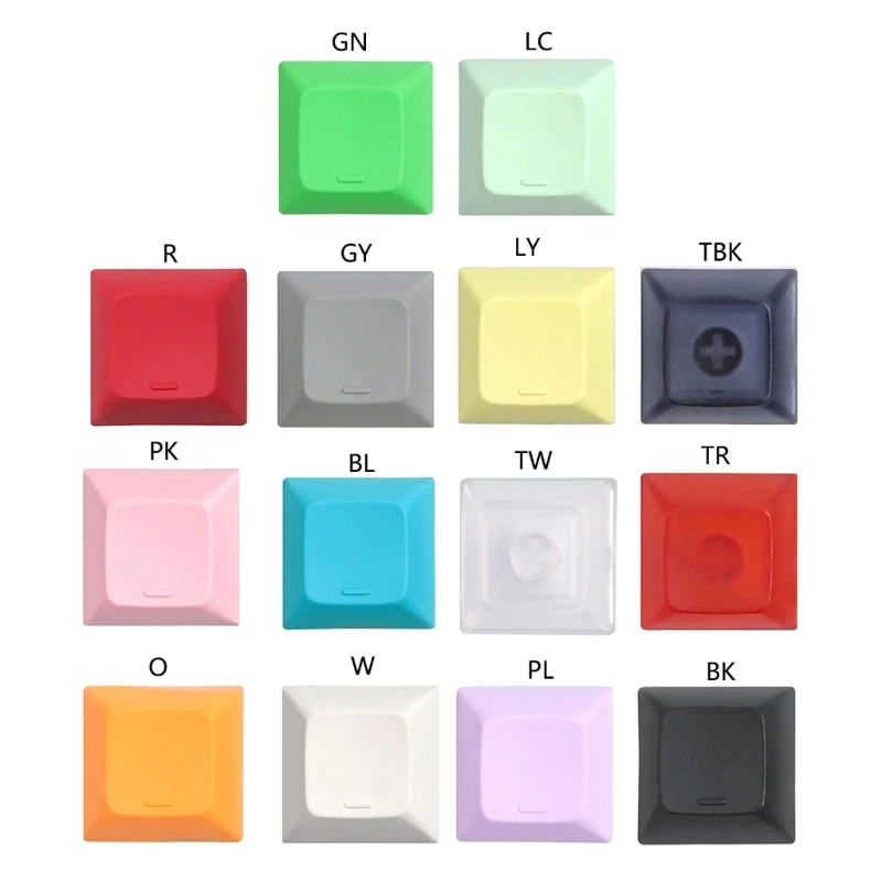 20 Pieces PBT Not Engraving Blank Keycap DSA Profile Height 1U Dyeing Sublimation Key Caps for Cherry Mx Switches