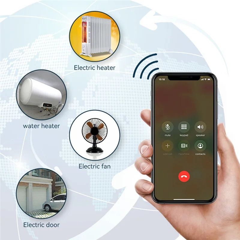 A98Z SM4-WLTE 4G Wireless GSM SMS Remote ON/OFF Schalter Controller 4 Relais APP Fernbedienung Temperatur Sensor-EU Stecker