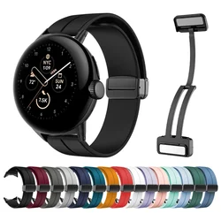 Google Pixel Watch 2/1 밴드 픽셀 시계 용 실리콘 스트랩 액티브 팔찌 마그네틱 버클 스포츠 손목 시계 밴드 액세서리
