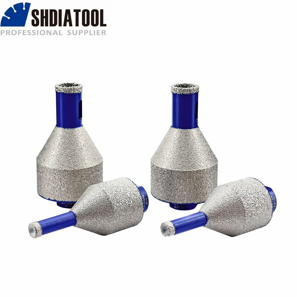 

SHDIATOOL 1pc Diamond Drill Bits Milling Finger Bit For Tile Porcelain Stoneware Marble Drilling Diamond Chamfer M14 or 5/8"-11