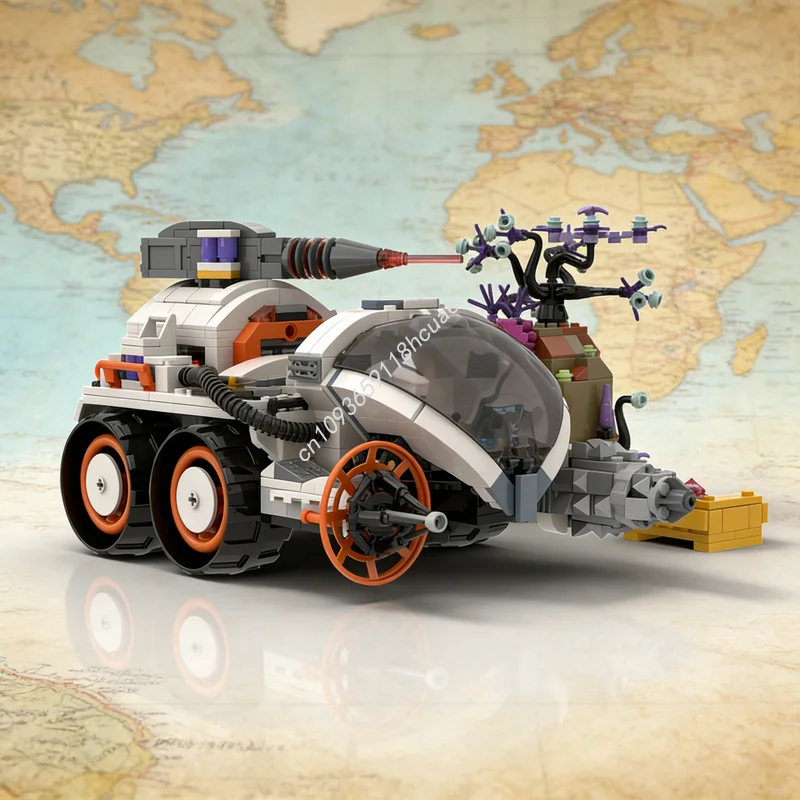 

914pcs MOC Space Mobile Mining Laser City Model Building Blocks Architecture Toy Creative Idea Education Christmas Gifts Brick
