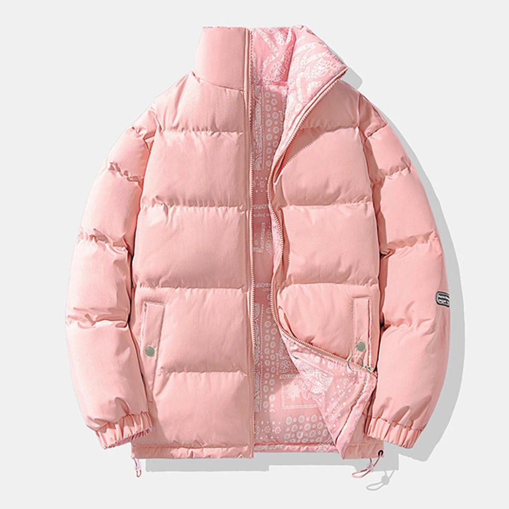 Casual Daily Wear Mens Reversible Coat Thickened Plus Size Parka Casual Parka Loose Fit Jacket Thickened Lining