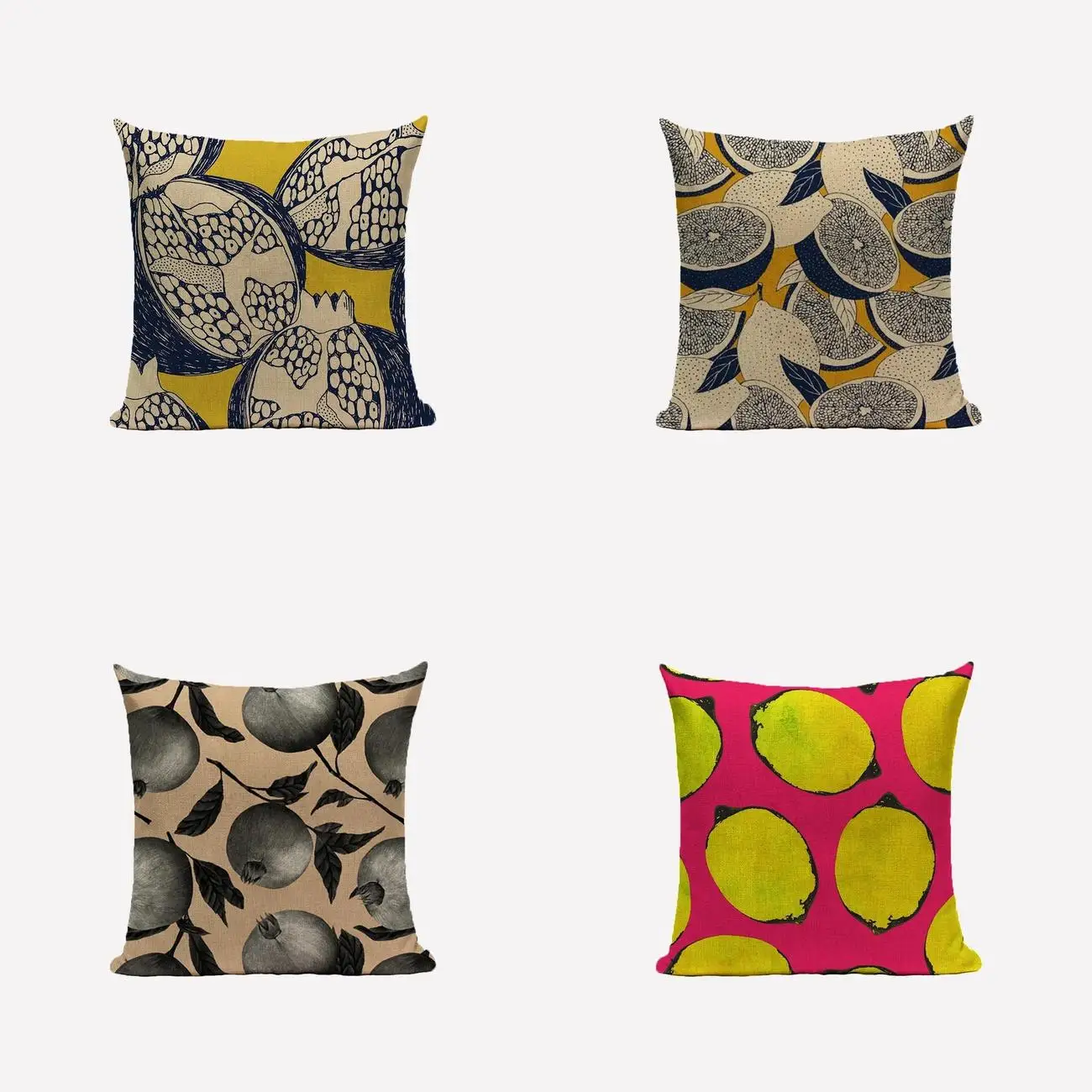 Fruit-Patterned Cushion Covers For Modern Decor Pattern Cushion Cover Suitable For Sofa Bedroom Car Pillow Cover