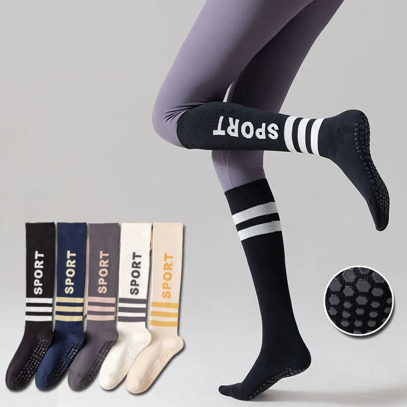 

Professional Compression Socks Stockings Non-slip Silicone Women Dance Sports Socks Cotton Breathable Fitness Yoga Pilates Socks