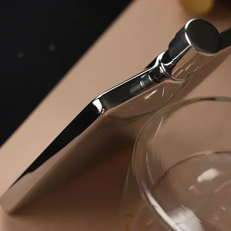 Fashionable Exquisite Stainless Steel Square Wine Pot Portable and Easy To Use Wine Bottle European and American Style Whiskey
