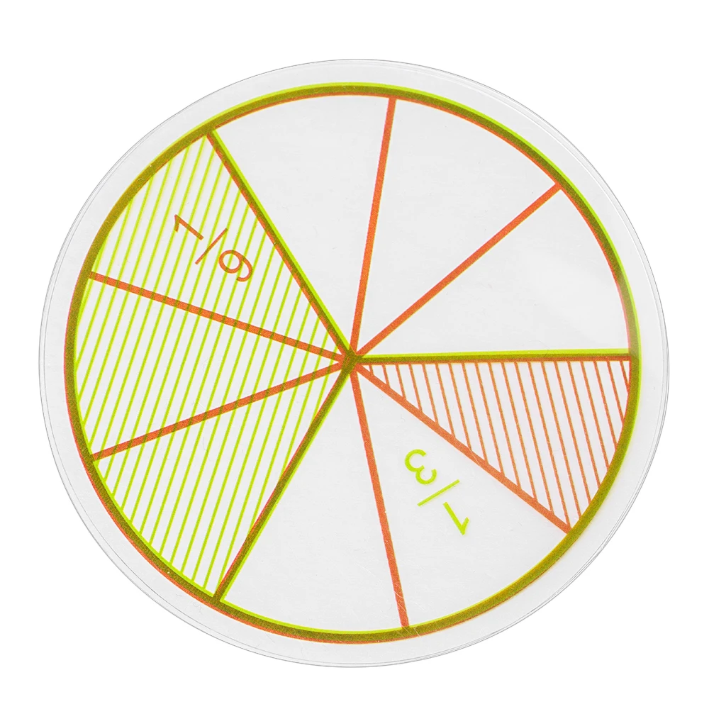 12Pcs Kids Mathematics Fraction Teaching Tool Plastic Protable Children Math Fraction Learning Tool Education Toys Gift