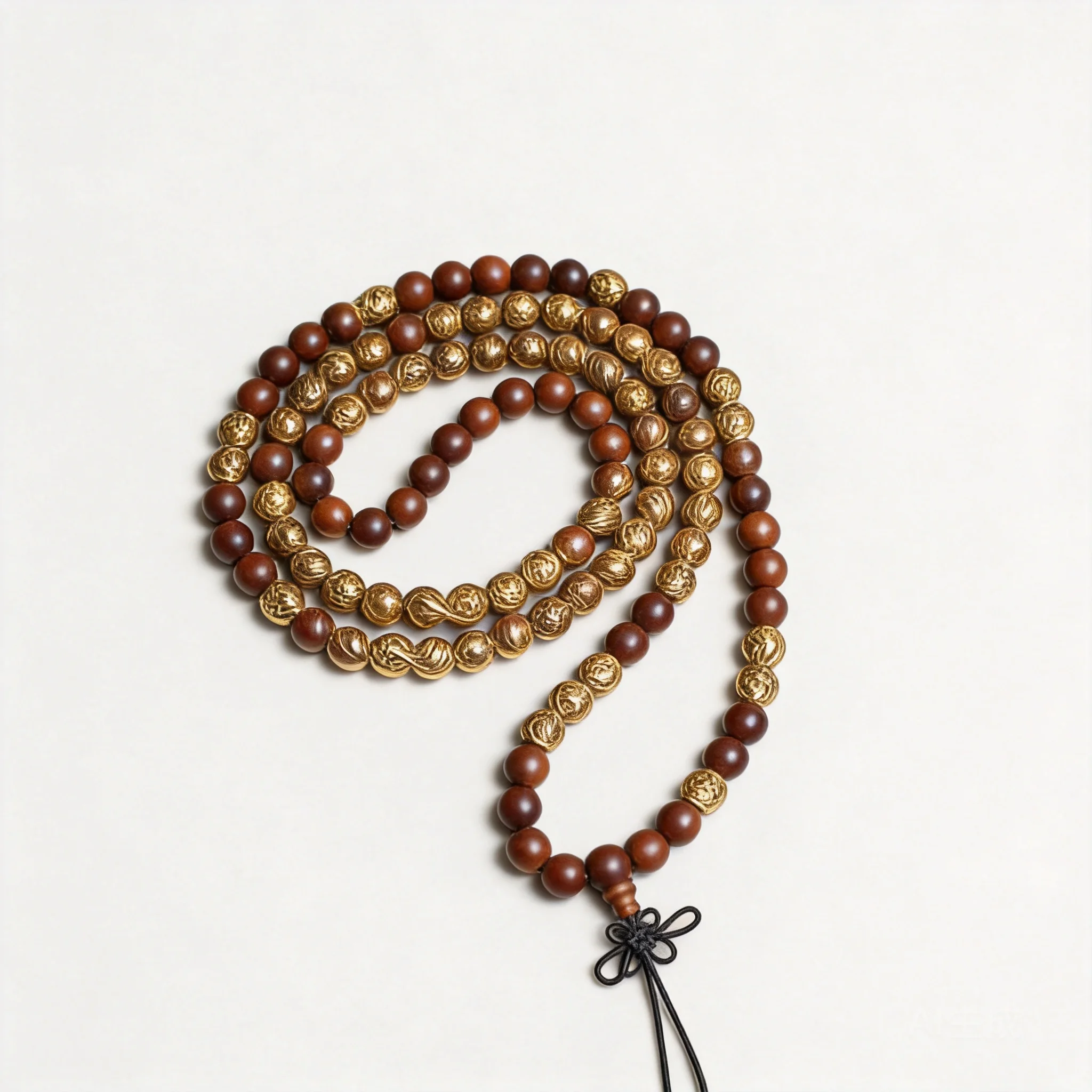 

Traditional Chinese 108 Mala Beads Bracelet 8mm Natural Old Jujube Wood Prayer Beads For Good Luck Blessing Wealth Feng Shui Yog