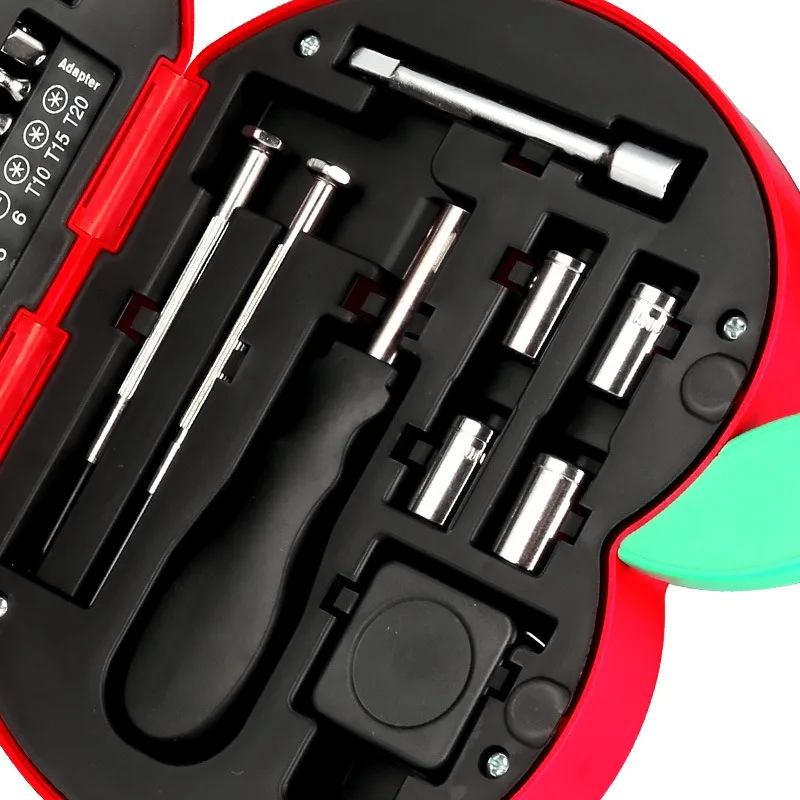 BIESUO Multi-functional Household Daily Repair Combination Hardware Tools Cartoon Apple Type Tools
