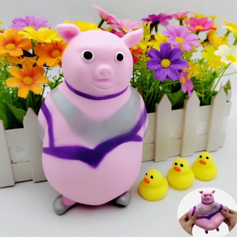 Squeezable Toy TPR Piggy Stretchy Animal Toy Soft Decompression Toy Stress Relief Fidgets Autisms Favor Hand Squeeze Toy