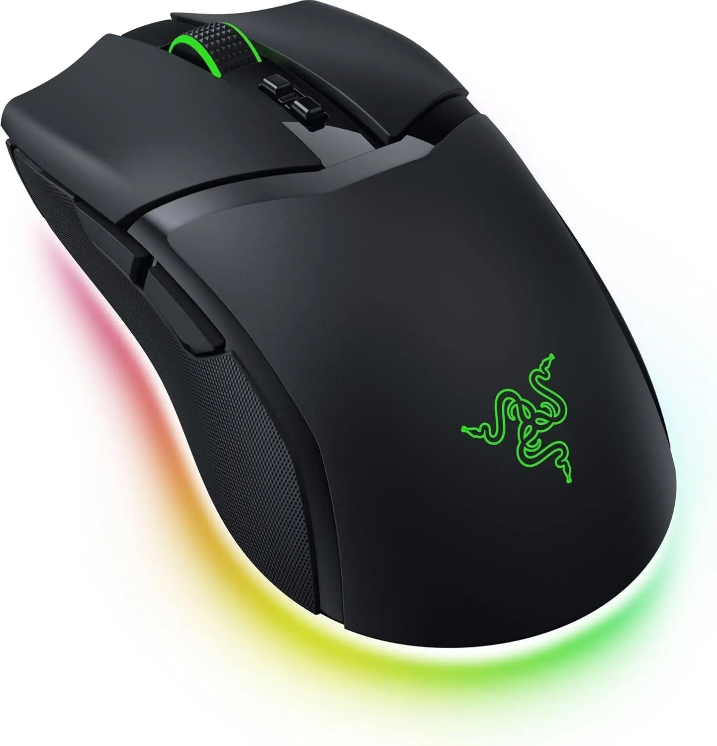 Wireless Gaming Mouse: 10 Customizable Controls, RGB Lighting, 30K Sensor, Optical Switches, Bluetooth & USB-C - Black (Renewed)